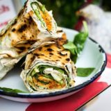 Healthy Vegetarian Egg and Spinach Wrap