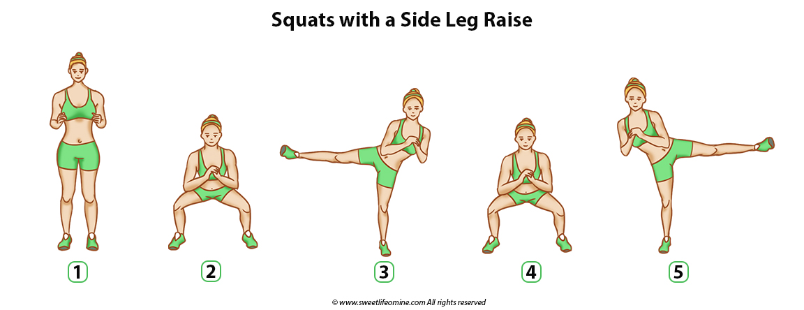 Squats with a Side leg raise